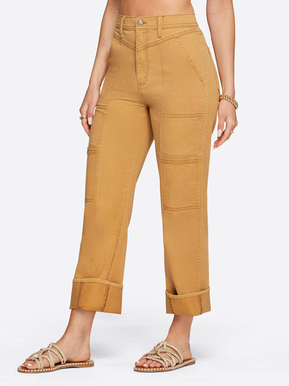 Jessica Simpson Women Straight Cargo Ankle in Bone Brown