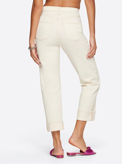 Jessica Simpson Women Straight Cargo Ankle in Ecru