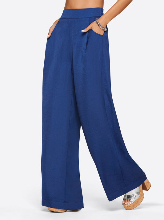 Jessica Simpson Women Winnie Wide Leg Pants in Medieval Blue