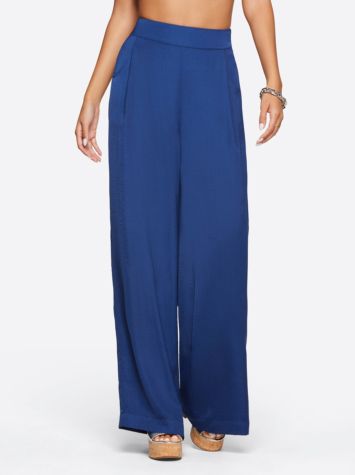 Jessica Simpson Women Winnie Wide Leg Pants in Medieval Blue