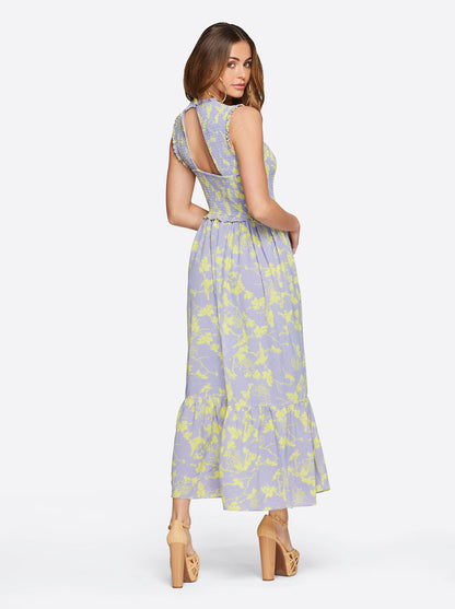 Jessica Simpson Women Mira Tiered Ruffle Maxi Dress in Hidden Lotus