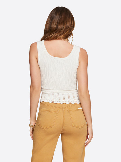 Jessica Simpson Women Sierra Sweater Tank in Gardenia