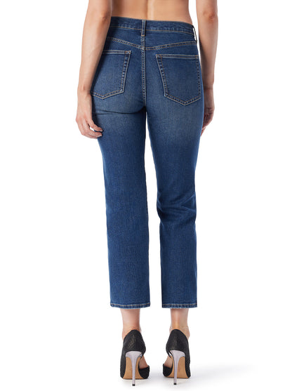Jessica Simpson Women Harmony Straight High Rise Jean in Particles