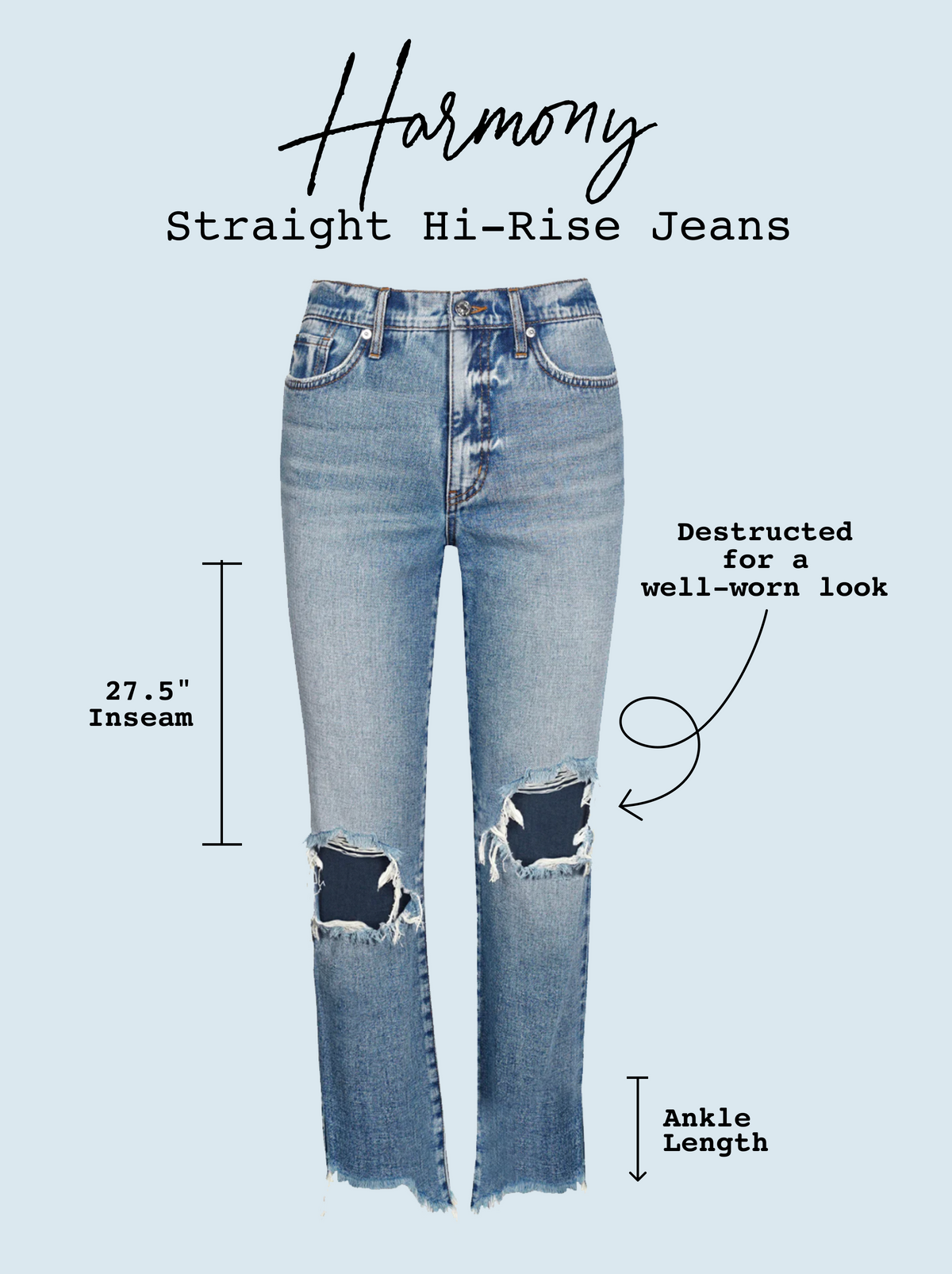 Jessica Simpson Women Harmony Straight High Rise Jean in Sunshine