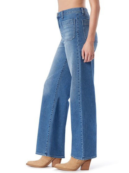 Jessica Simpson Women Starstruck Wide Leg Jean in Laguna
