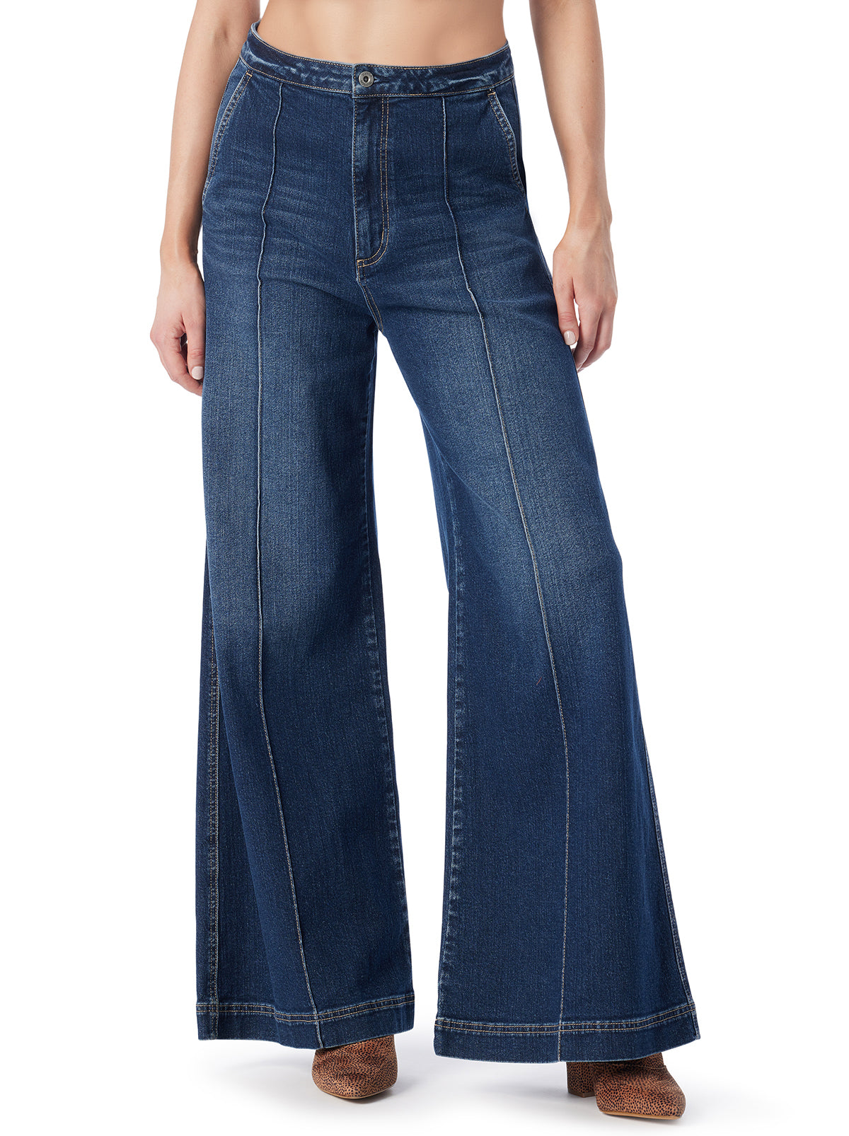 Jessica Simpson Women Spirit Super Wide Leg Jean in Soul Mate
