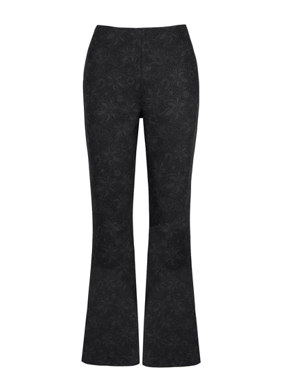 Jessica Simpson Women Pull on Flare in Black Laced Floral