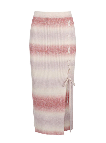 Jessica Simpson Women Loti Lace Up Skirt in Chili Oil