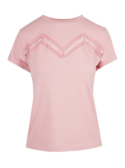 Jessica Simpson Women Valeriya Tee in Silver Pink