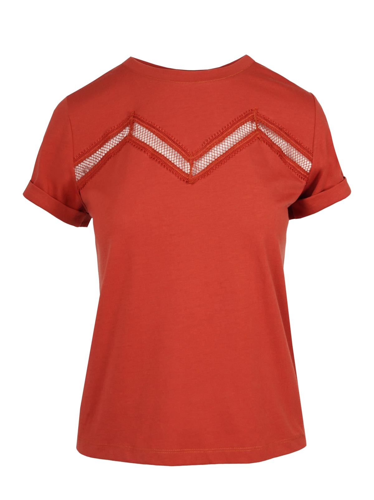 Jessica Simpson Women Valeriya Tee in Chili Oil