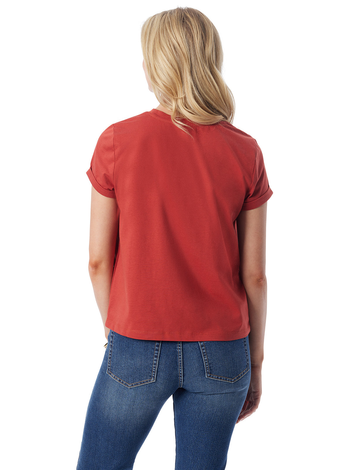 Jessica Simpson Women Valeriya Tee in Chili Oil