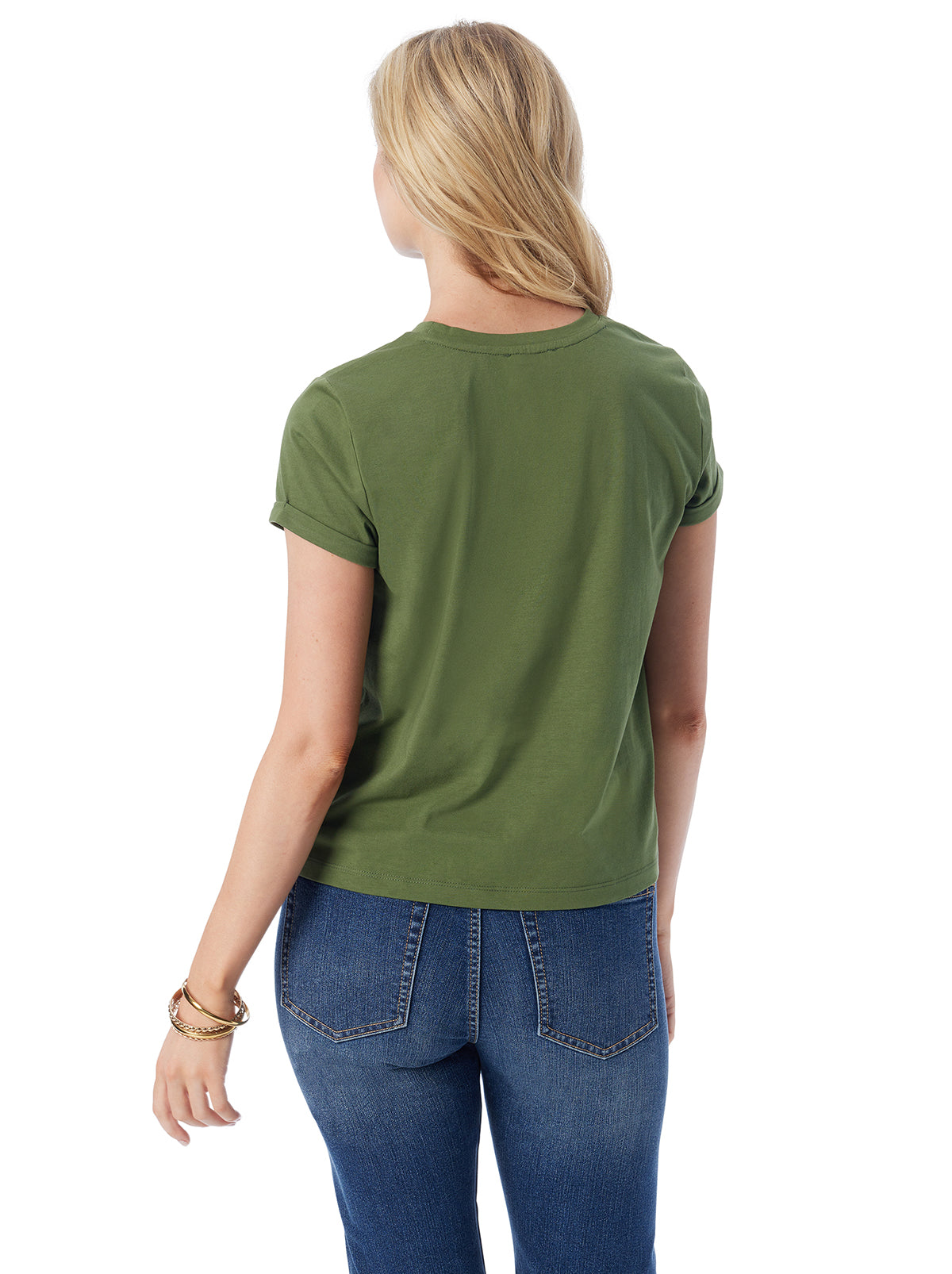 Jessica Simpson Women Valeriya Tee in Bronze Green