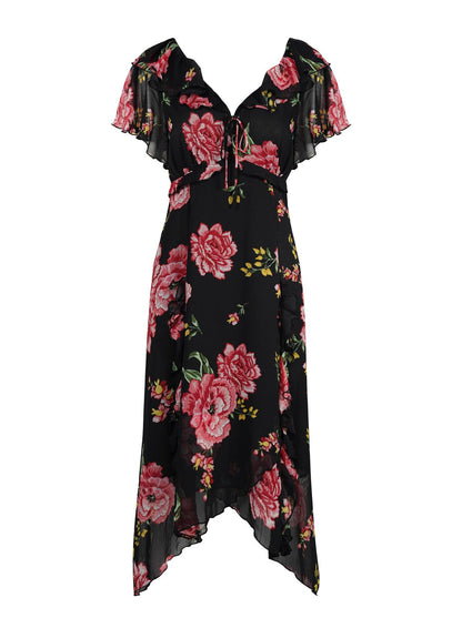 Jessica Simpson Women Maila Maxi Dress in Sketchy Roses