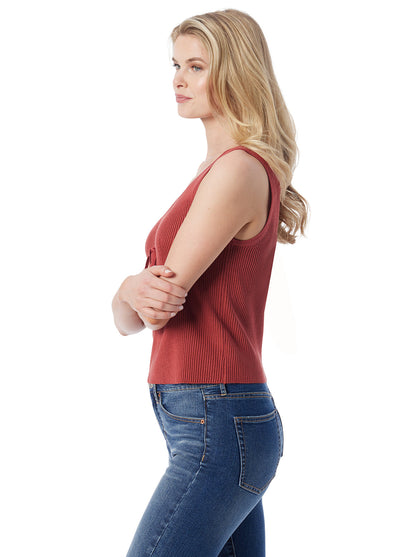 Jessica Simpson Women Johanna Lace Up Tank in Chili Oil