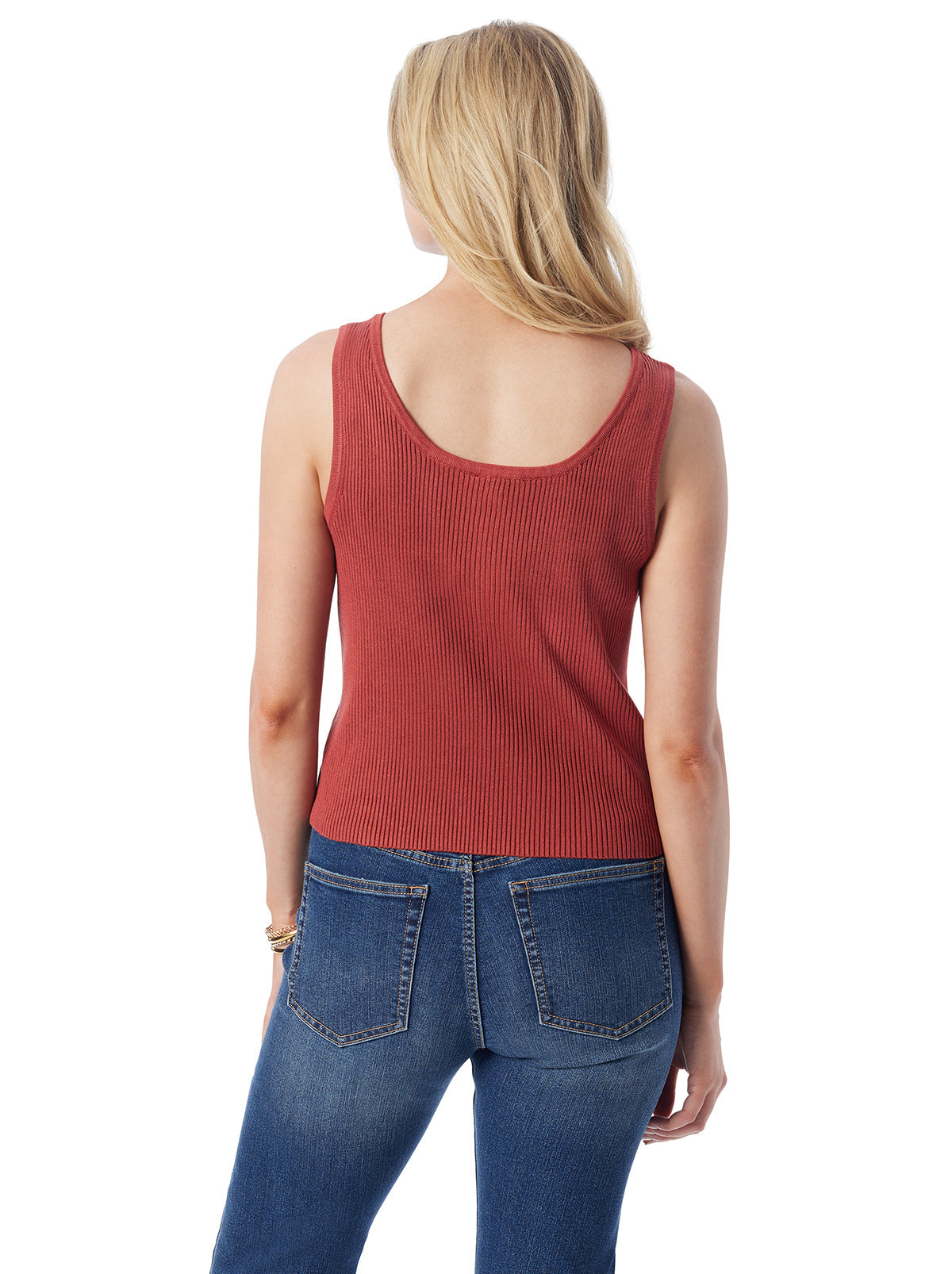 Jessica Simpson Women Johanna Lace Up Tank in Chili Oil