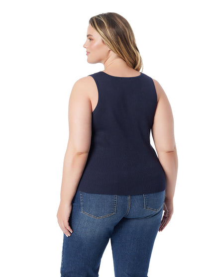 Jessica Simpson Women Johanna Lace Up Tank in After Midnight