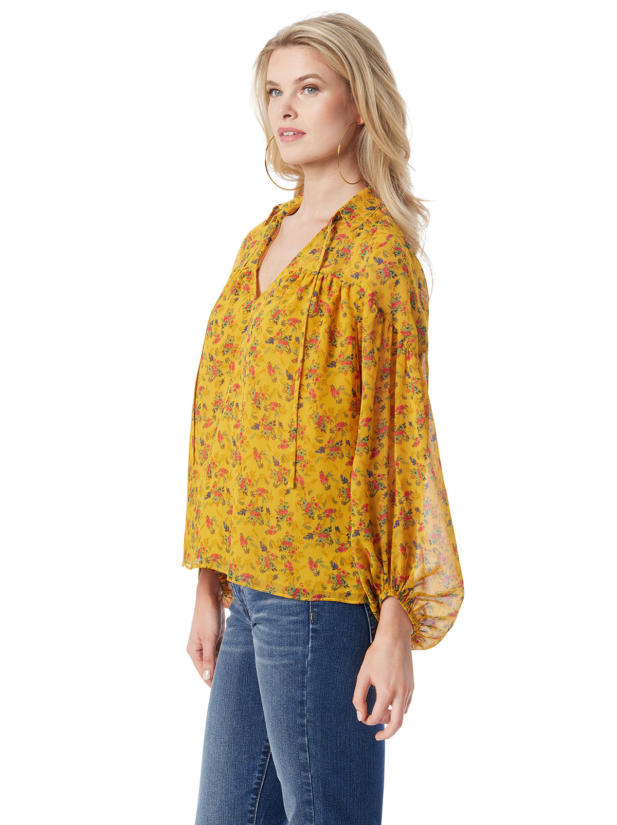 Jessica Simpson Women Doris Blouse in Festive Bunches