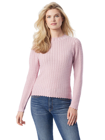 Jessica Simpson Women Camilla Sweater in Silver Pink