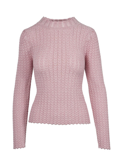 Jessica Simpson Women Camilla Sweater in Silver Pink