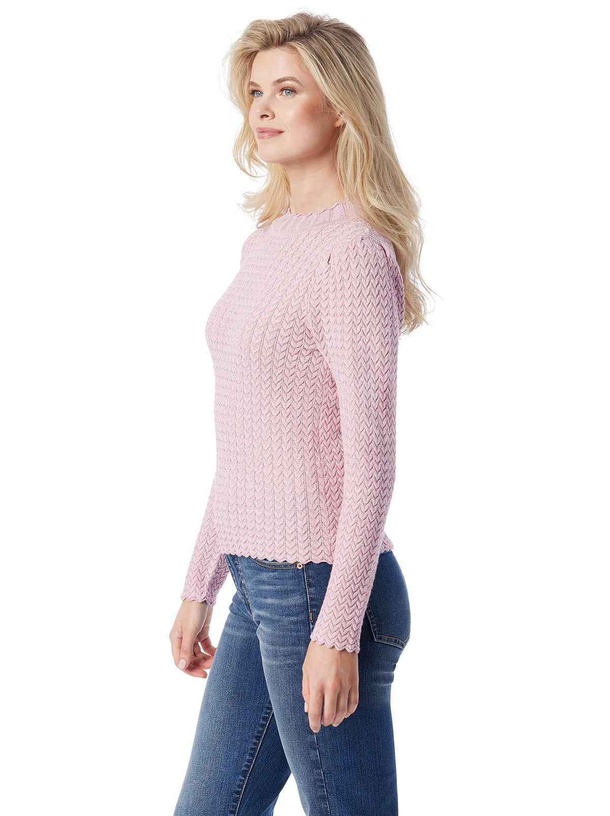 Jessica Simpson Women Camilla Sweater in Silver Pink