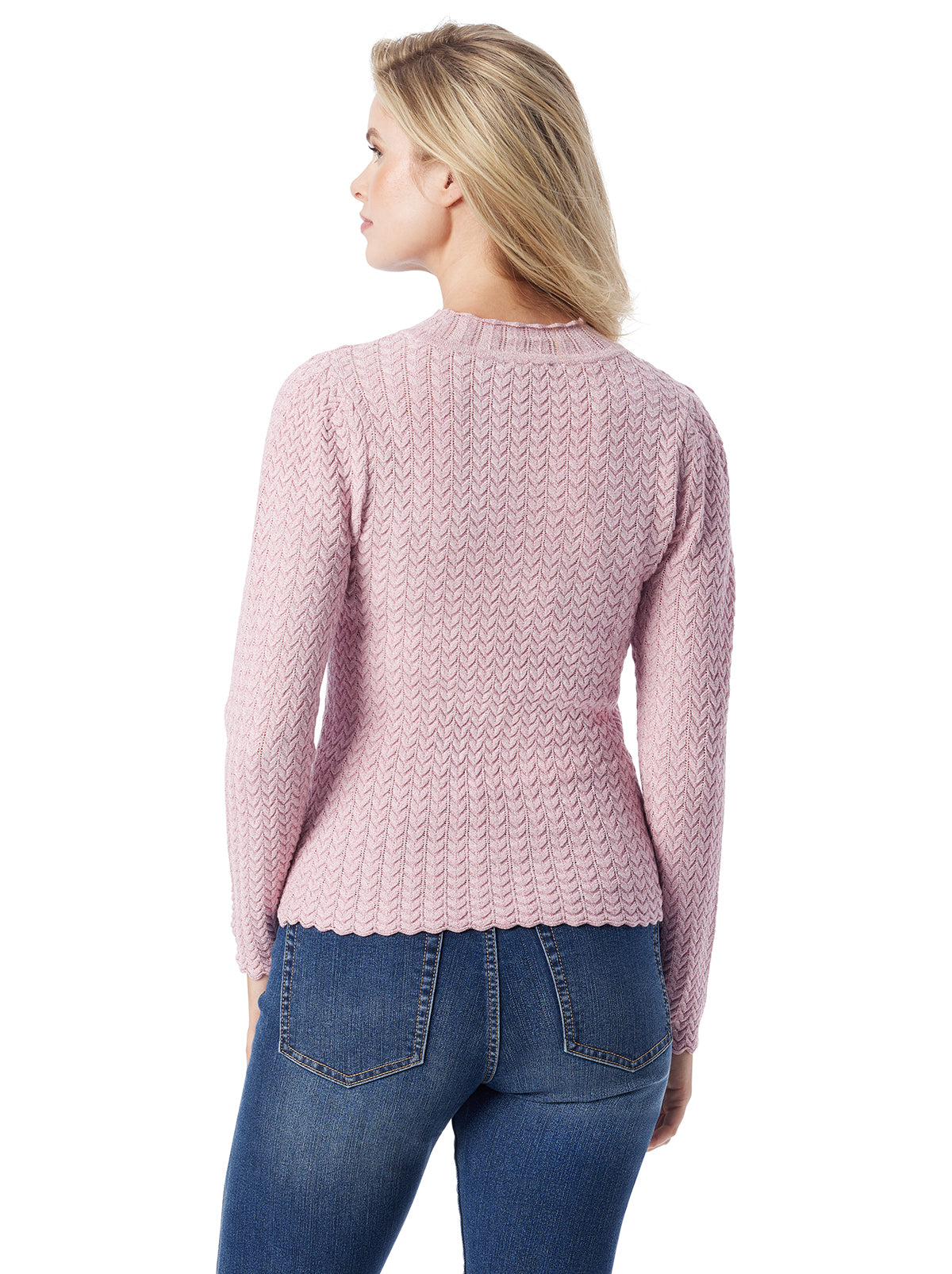 Jessica Simpson Women Camilla Sweater in Silver Pink