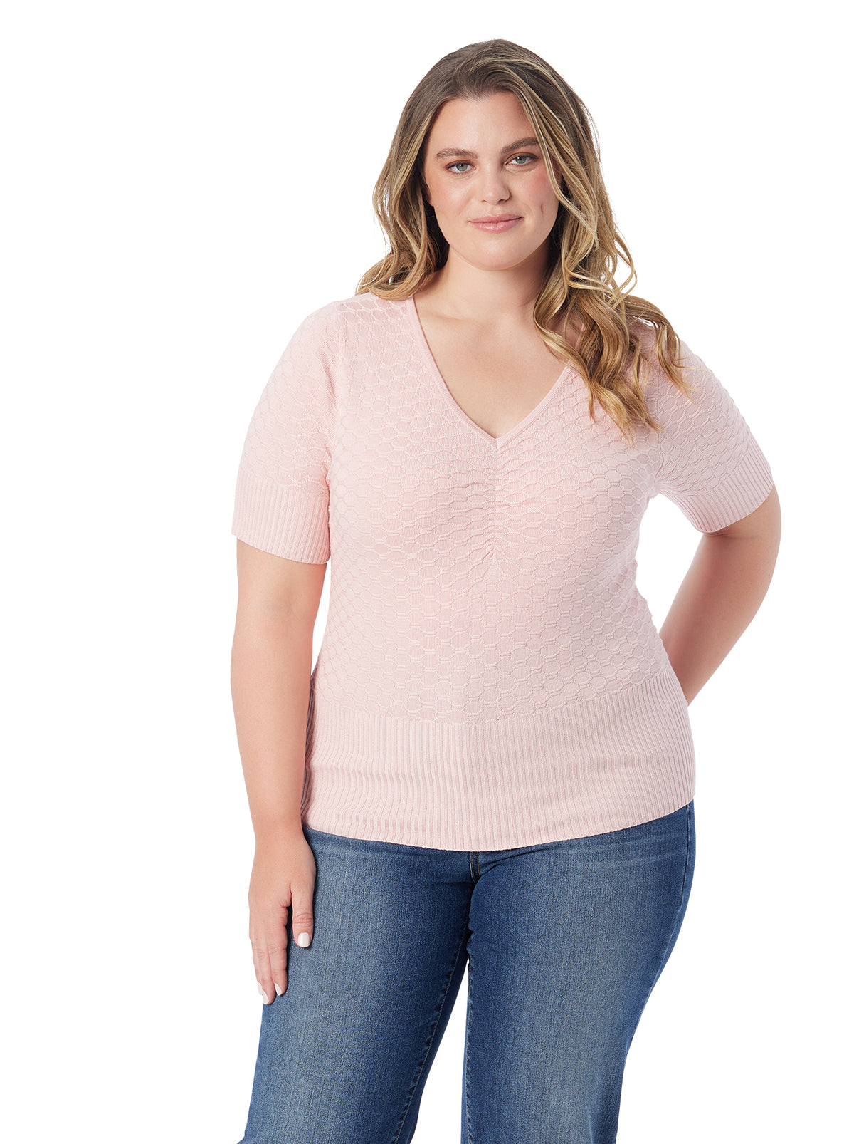 Jessica Simpson Women Imani Top in Silver Pink