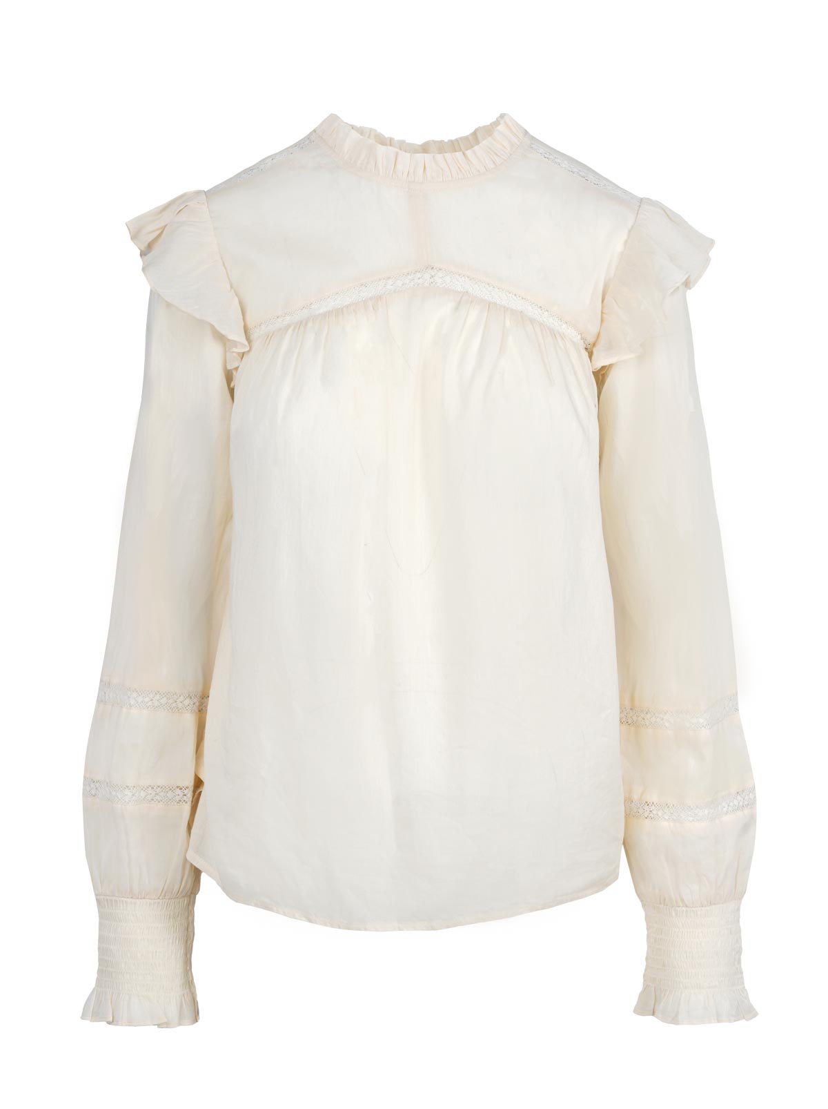 Jessica Simpson Women Elsiana Ruffle Top in Parchment