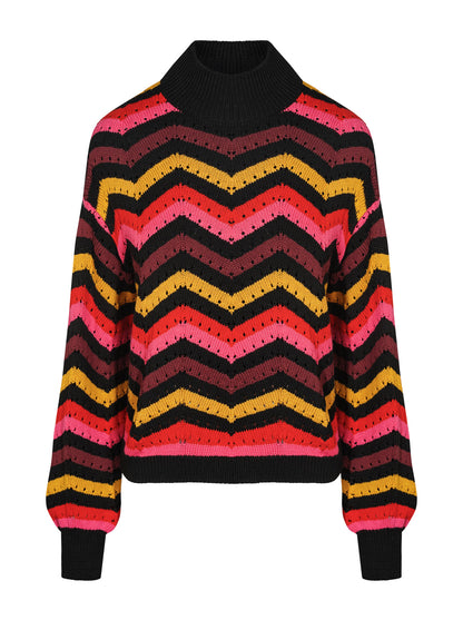 Jessica Simpson Women Farai Sweater in Striped Multi