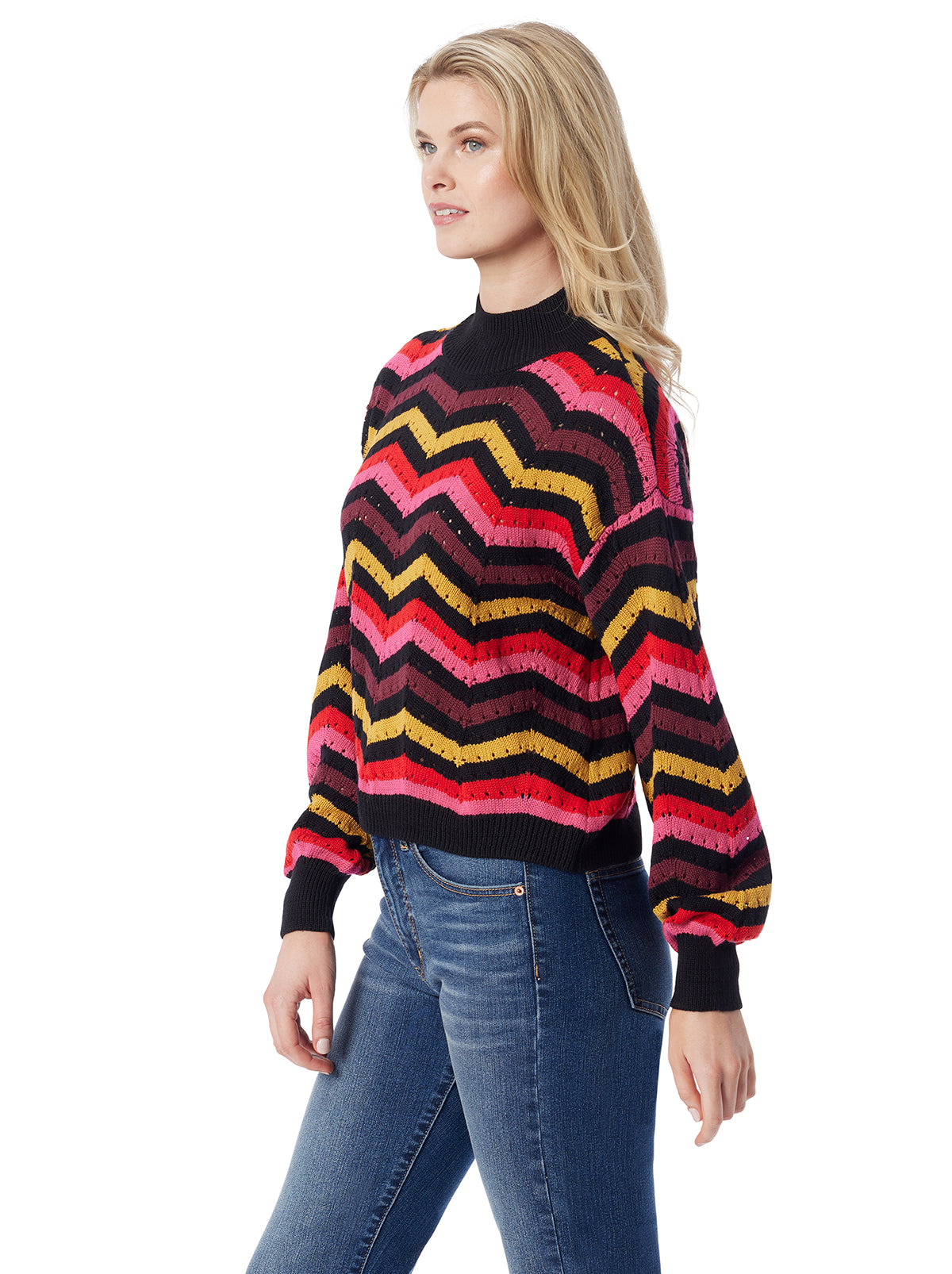 Jessica Simpson Women Farai Sweater in Striped Multi
