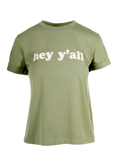 Jessica Simpson Women Ike Tee in Bronze Green