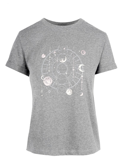 Jessica Simpson Women Ike Tee in Dark Heather Grey
