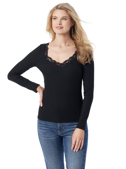 Jessica Simpson Women Abbey Sweatheart Top in Anthracite
