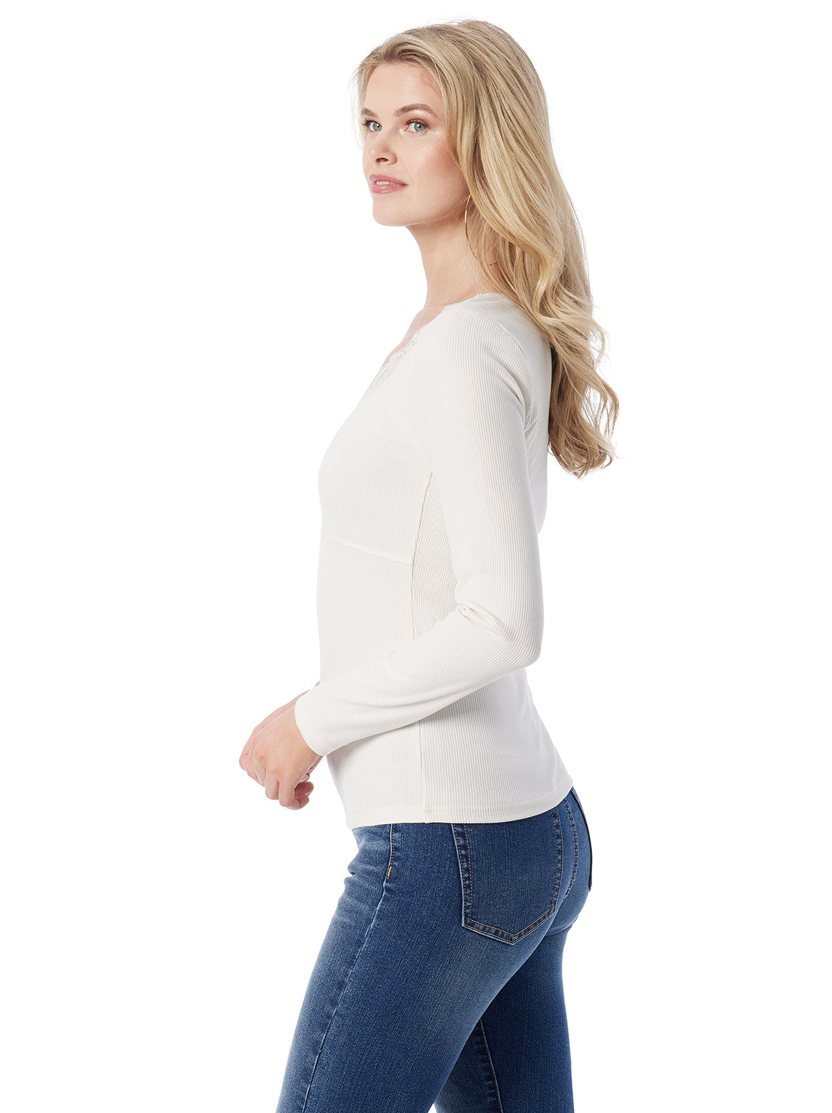 Jessica Simpson Women Abbey Sweatheart Top in Gardenia