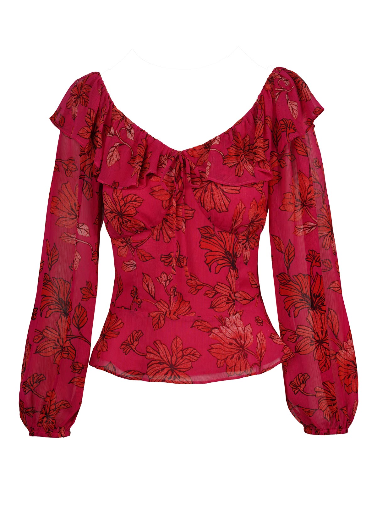 Jessica Simpson Women Aki Blouse in Outlines Blossoms