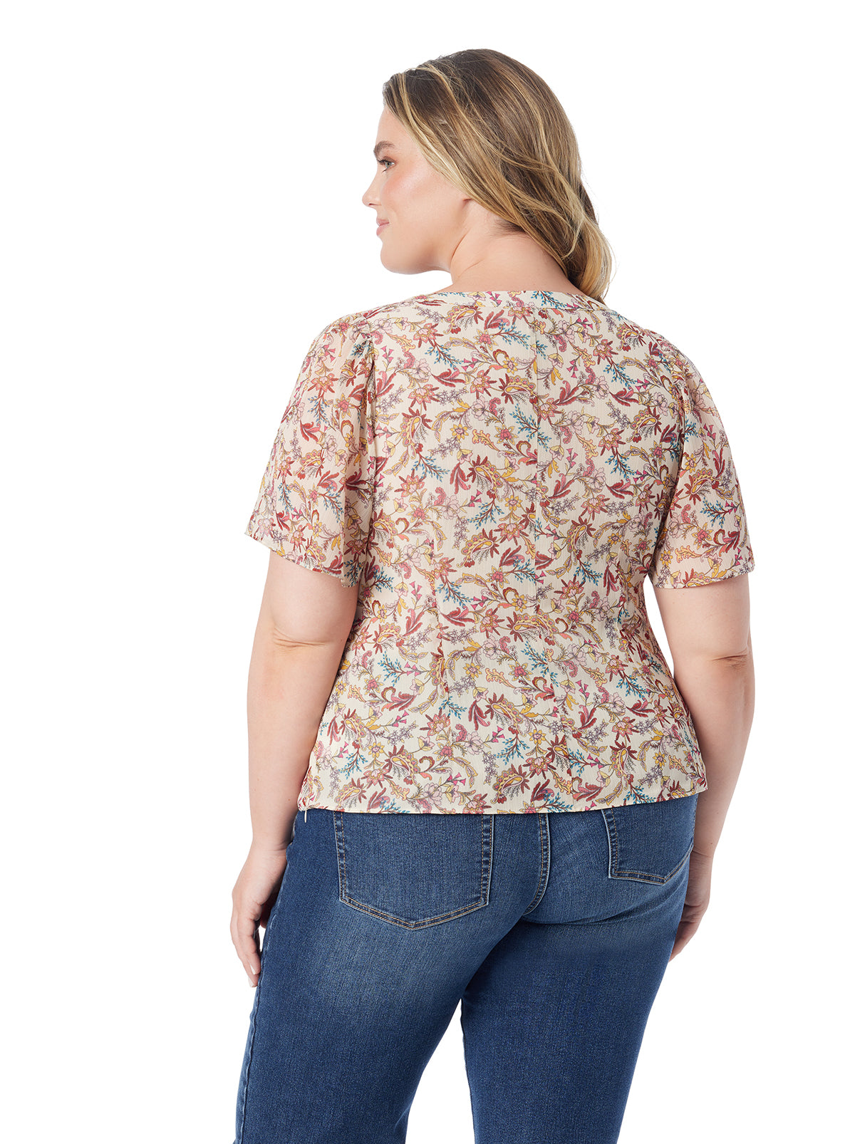 Jessica Simpson Women Katrin Blouse in Cartoon Florals