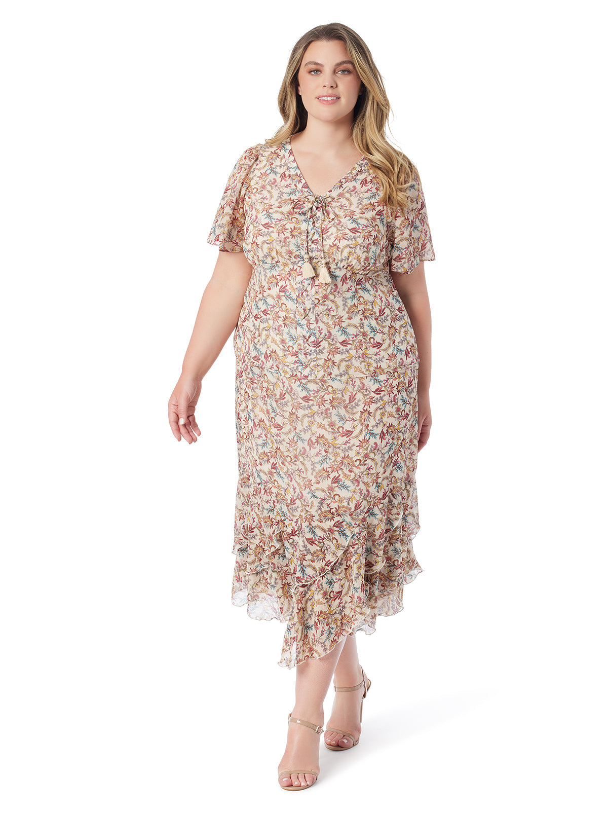 Jessica Simpson Women Katrin Blouse in Cartoon Florals