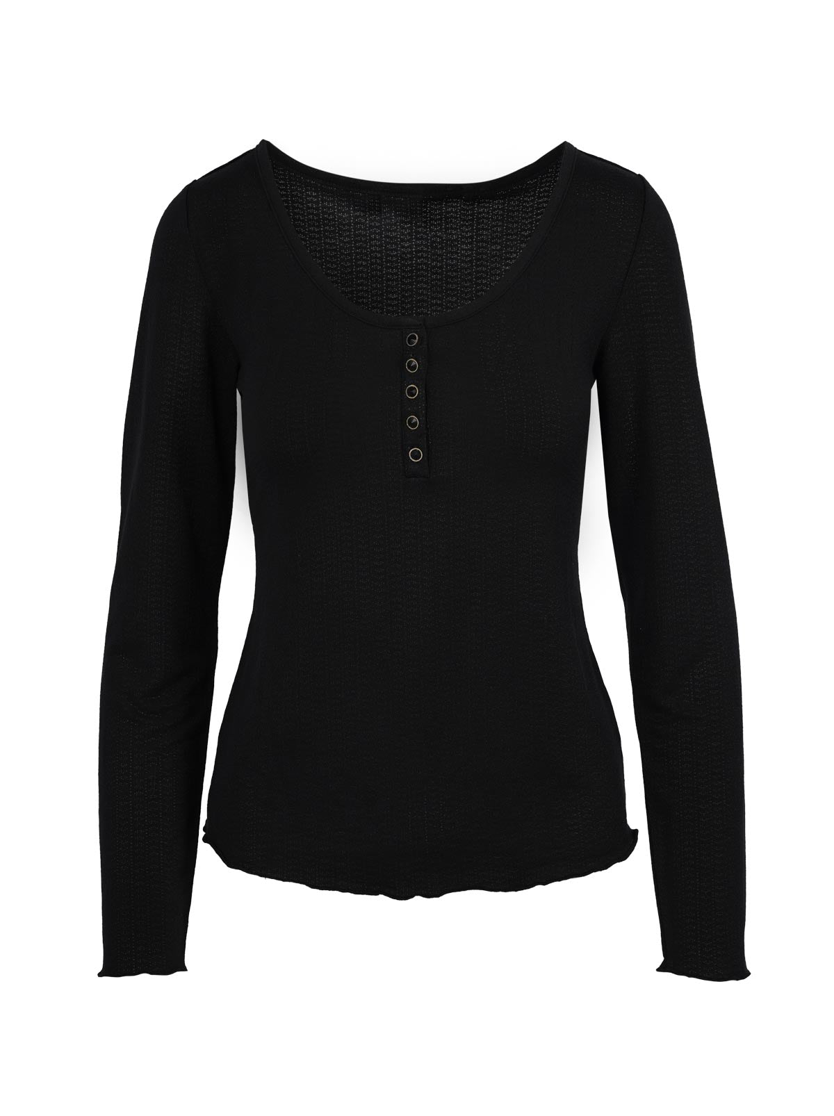 Jessica Simpson Women Tahani Henley Top in Anthracite