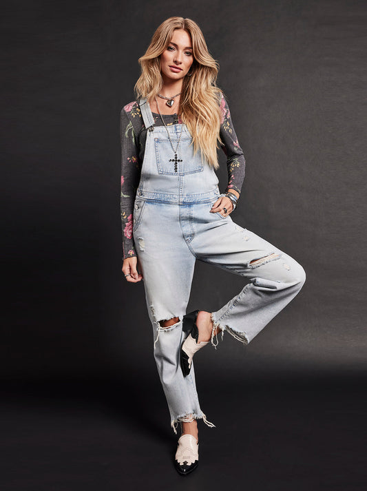 Jessica Simpson Women Tahani Henley Top in Sketchy Roses