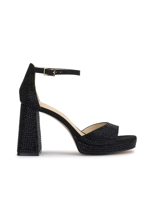 Jessica Simpson Women Kaliah Platform Sandal in Black Embellished