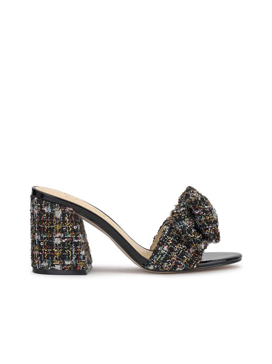 Jessica Simpson Women Romilda Bow Sandal in Tweed Sparkle