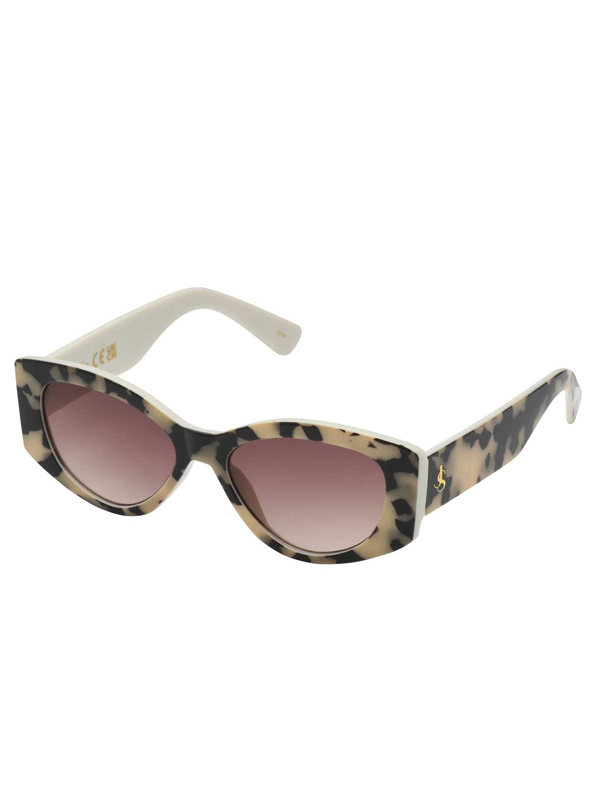 Jessica Simpson Accessories Slim Cat Eye Sunglasses in Animal Print