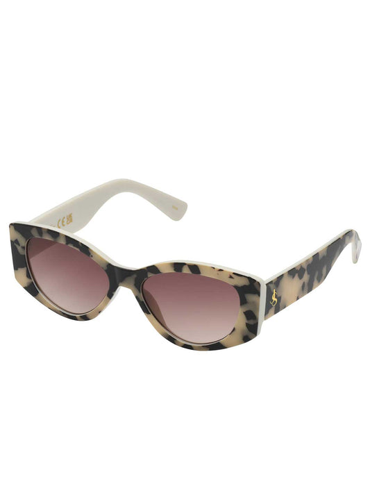 Jessica Simpson Accessories Slim Cat Eye Sunglasses in Animal Print