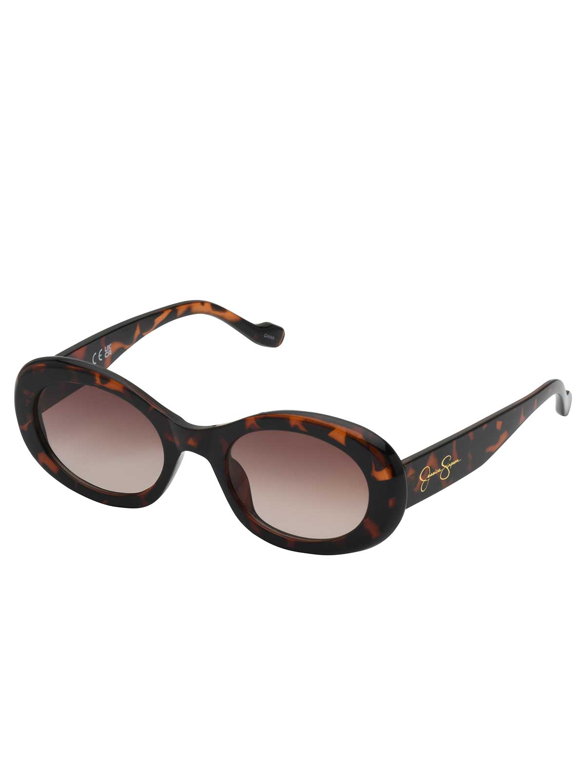 Jessica Simpson Accessories Iconic Vintage Oval Sunglasses in Tortoise