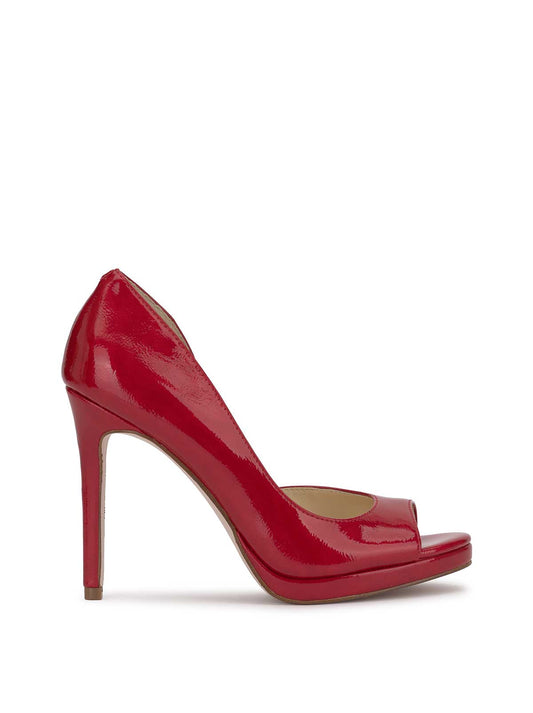 Jessica Simpson Women Kimli Peep Toe Pump in Red Muse