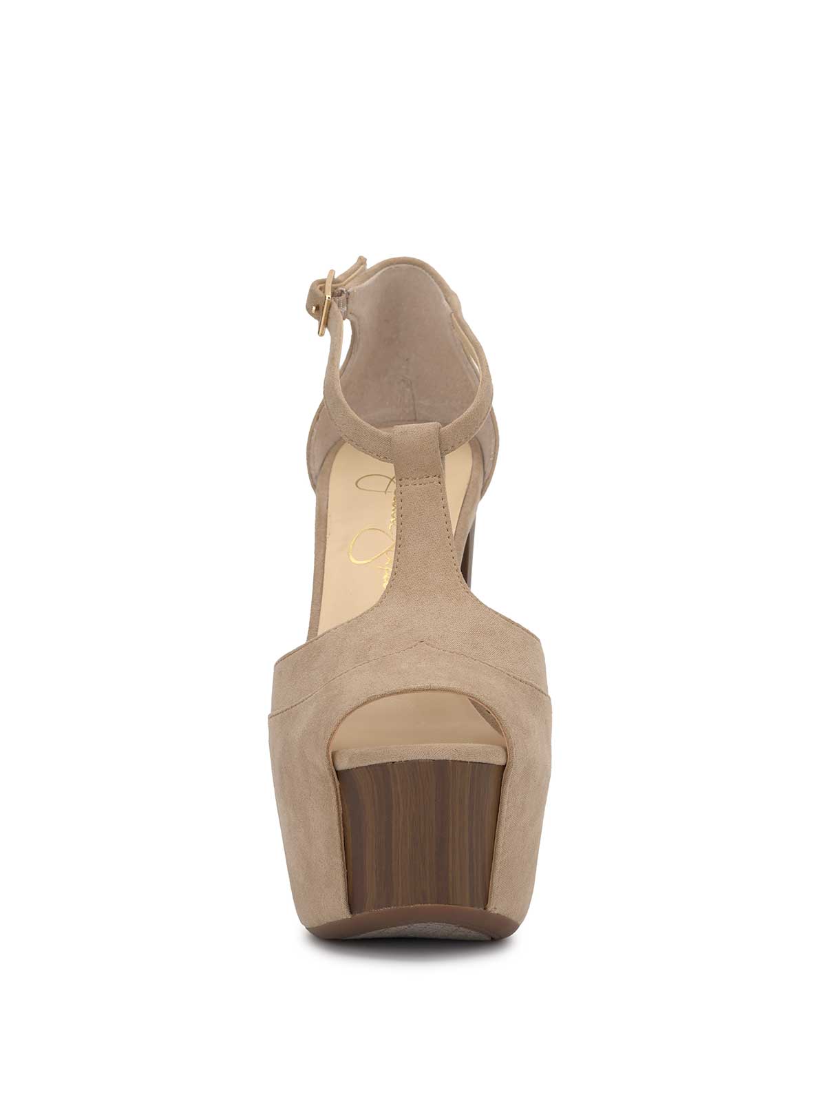 Jessica Simpson Women Dany T-Strap Platform Sandal in Almond