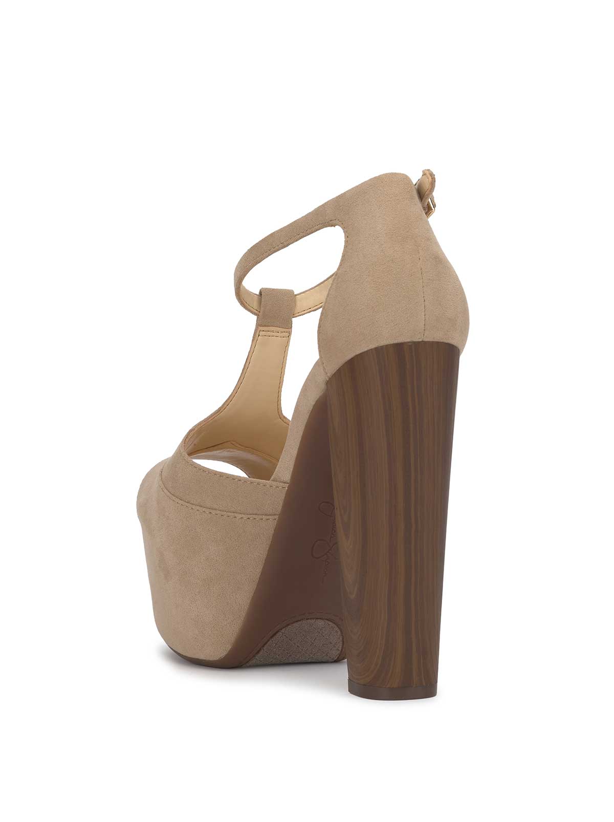 Jessica Simpson Women Dany T-Strap Platform Sandal in Almond