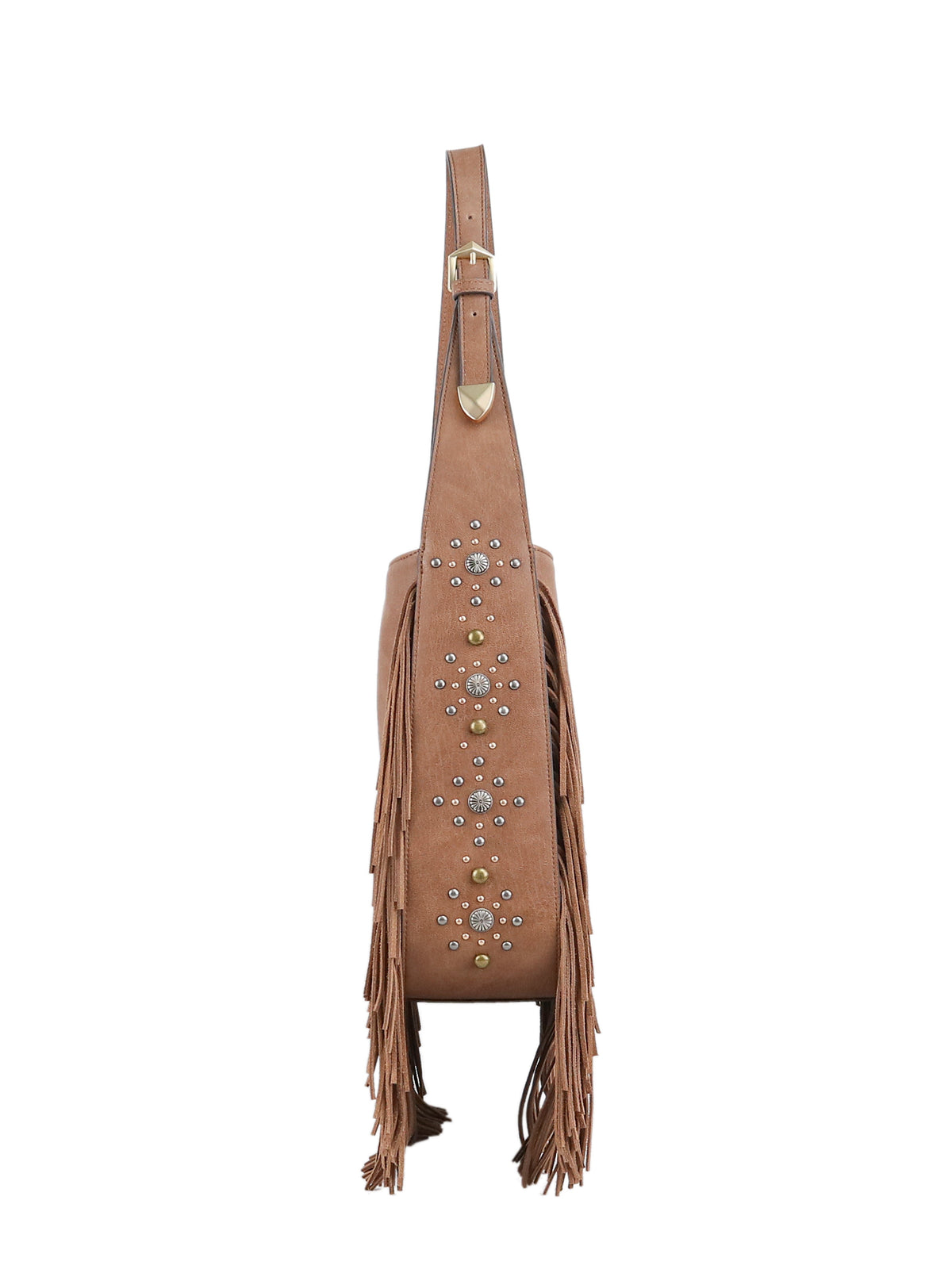 Jessica Simpson Accessories Fringed Calypso Hobo in Almond Brown