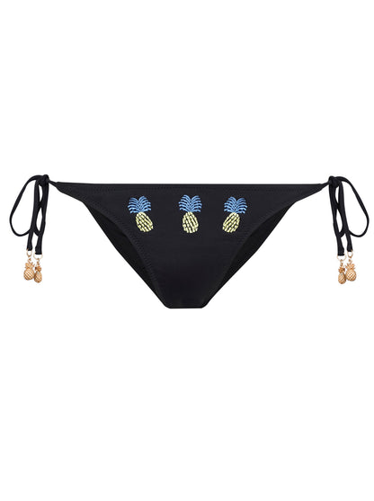 Jessica Simpson Women Pina Colada String Bikini Bottom in Black