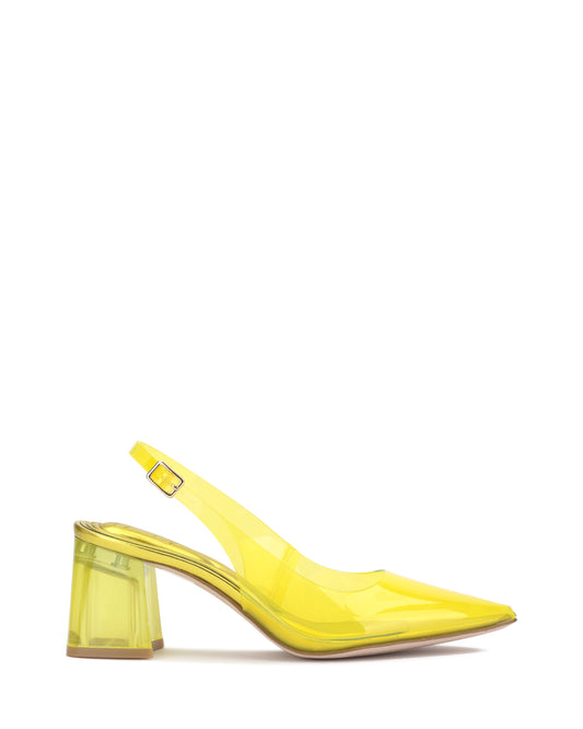 Jessica Simpson Women Syrina Slingback Pump in Bright Yellow