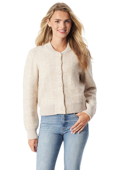 Jessica Simpson Women Sylviana Bomber Jacket in Natural Combo